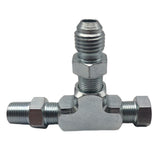 Maxbell Adapter Fitting 3 Way 1/8" NPT IFF to 4AN Plug Oil Feed Pressure Sensor