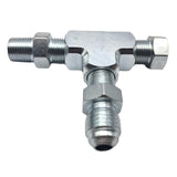 Maxbell Adapter Fitting 3 Way 1/8" NPT IFF to 4AN Plug Oil Feed Pressure Sensor