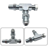 Maxbell Adapter Fitting 3 Way 1/8" NPT IFF to 4AN Plug Oil Feed Pressure Sensor