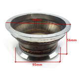 Maxbell 3" to 4" Steel Exhaust V-band Adapter V Band 3.0 Adaptor Flange CNC 3 to 4