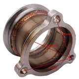Maxbell 2.5" T3 T4 T04E 3 Bolt TO 2.5" V-Band Turbo Downpipe Adapter Flange