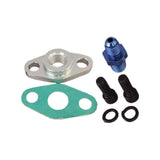 Maxbell Turbo Oil Feed Inlet Flange Gasket Adapter Kit 4AN 4 AN Fitting T3 T3/T4 T04