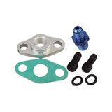 Maxbell Turbo Oil Feed Inlet Flange Gasket Adapter Kit 4AN 4 AN Fitting T3 T3/T4 T04