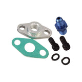 Maxbell Turbo Oil Feed Inlet Flange Gasket Adapter Kit 4AN 4 AN Fitting T3 T3/T4 T04