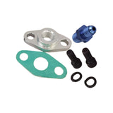 Maxbell Turbo Oil Feed Inlet Flange Gasket Adapter Kit 4AN 4 AN Fitting T3 T3/T4 T04