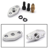 Maxbell Turbo Oil Feed Inlet Flange Gasket Adapter Kit 4AN 4 AN Fitting T3 T3/T4 T04