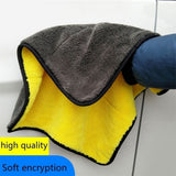 Maxbell Soft Car Washing Cleaning Drying Towel Cloth Hemming Double-Sided 38x45cm