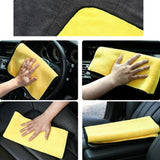 Maxbell Soft Car Washing Cleaning Drying Towel Cloth Hemming Double-Sided 38x45cm
