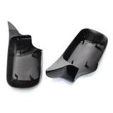 Maxbell 2pc Rear Mirror Cover Cap 51168238376 for BMW E46 E39 1998-2005 Black