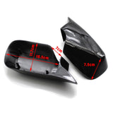 Maxbell 2pc Rear Mirror Cover Cap 51168238376 for BMW E46 E39 1998-2005 Black