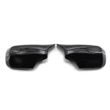 Maxbell 2pc Rear Mirror Cover Cap 51168238376 for BMW E46 E39 1998-2005 Black