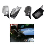 Maxbell 2pc Rear Mirror Cover Cap 51168238376 for BMW E46 E39 1998-2005 Black