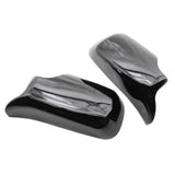 Maxbell 2pc Rear Mirror Cover Cap 51168238376 for BMW E46 E39 1998-2005 Black
