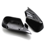 Maxbell 2pc Rear Mirror Cover Cap 51168238376 for BMW E46 E39 1998-2005 Black