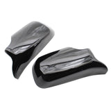 Maxbell 2pc Rear Mirror Cover Cap 51168238376 for BMW E46 E39 1998-2005 Black