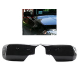 Maxbell 2pc Rear Mirror Cover Cap 51168238376 for BMW E46 E39 1998-2005 Black