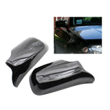 Maxbell 2pc Rear Mirror Cover Cap 51168238376 for BMW E46 E39 1998-2005 Black