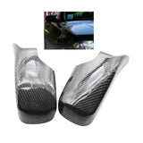 Maxbell 2pc Rear Mirror Cover Cap 51168238376 for BMW E46 E39 1998-2005 Carbon Fiber