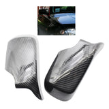 Maxbell 2pc Rear Mirror Cover Cap 51168238376 for BMW E46 E39 1998-2005 Carbon Fiber
