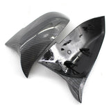 Maxbell 2 Pcs Carbon Fiber Style Rear Mirror Cover Caps for BMW E84 F20 F21 F22 F30