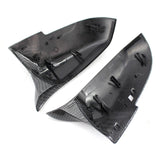 Maxbell 2 Pcs Carbon Fiber Style Rear Mirror Cover Caps for BMW E84 F20 F21 F22 F30
