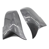 Maxbell 2 Pcs Carbon Fiber Style Rear Mirror Cover Caps for BMW E84 F20 F21 F22 F30