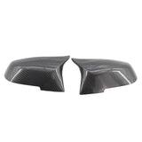 Maxbell 2 Pcs Carbon Fiber Style Rear Mirror Cover Caps for BMW E84 F20 F21 F22 F30