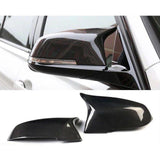 Maxbell 2 Pcs Carbon Fiber Style Rear Mirror Cover Caps for BMW E84 F20 F21 F22 F30