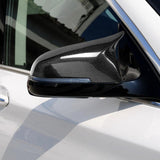 Maxbell 2 Pcs Carbon Fiber Style Rear Mirror Cover Caps for BMW E84 F20 F21 F22 F30