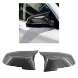 Maxbell 2 Pcs Carbon Fiber Style Rear Mirror Cover Caps for BMW E84 F20 F21 F22 F30