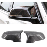 Maxbell 2 Pcs Carbon Fiber Style Rear Mirror Cover Caps for BMW E84 F20 F21 F22 F30