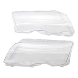 Maxbell L&R Headlight Lens Cover Fit for BMW E46 3-Series 330xi 4-Door 4DR 98-01