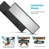 Maxbell 11.8" 300mm Universal Car Interior Anti Glare Rear View Mirror  clear