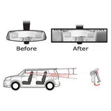 Maxbell 11.8" 300mm Universal Car Interior Anti Glare Rear View Mirror  blue