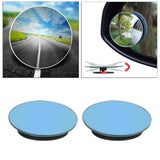 Maxbell Rear View HD Glass Car Blind Spot Mirrors for SUV Trucks Round Blue