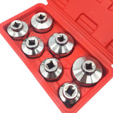 Maxbell 7 Pcs Oil Filter Socket Set Wrench Tool 24mm 27mm 29mm 30mm 32mm 36mm 38mm