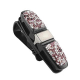 Maxbell Diamond Glasses Holders for Car Sun Visor w/ Ticket Card Clip purple