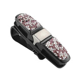 Maxbell Diamond Glasses Holders for Car Sun Visor w/ Ticket Card Clip purple