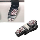 Maxbell Diamond Glasses Holders for Car Sun Visor w/ Ticket Card Clip purple