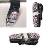 Maxbell Diamond Glasses Holders for Car Sun Visor w/ Ticket Card Clip purple