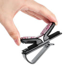 Maxbell Diamond Glasses Holders for Car Sun Visor w/ Ticket Card Clip purple