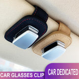 Mini Sunglasses Eyeglasses Glasses Holders for Car Sun Visor Mount Beige