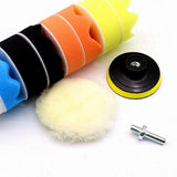 Maxbell 3"/4"/5" Auto Waxing Polishing Buff Buffing Sponge Pads Kit Car Polisher 4 Inch