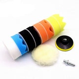 Maxbell 3"/4"/5" Auto Waxing Polishing Buff Buffing Sponge Pads Kit Car Polisher 4 Inch