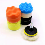Maxbell 3"/4"/5" Auto Waxing Polishing Buff Buffing Sponge Pads Kit Car Polisher 4 Inch