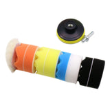 Maxbell 3"/4"/5" Auto Waxing Polishing Buff Buffing Sponge Pads Kit Car Polisher 4 Inch