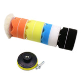 Maxbell 3"/4"/5" Auto Waxing Polishing Buff Buffing Sponge Pads Kit Car Polisher 4 Inch