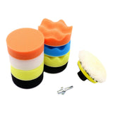 Maxbell 3"/4"/5" Auto Waxing Polishing Buff Buffing Sponge Pads Kit Car Polisher 4 Inch