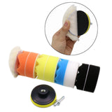 Maxbell 3"/4"/5" Auto Waxing Polishing Buff Buffing Sponge Pads Kit Car Polisher 4 Inch