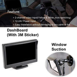 Maxbell 5" TFT LCD Screen Monitor For Car RearView Backup Camera Suction Cup Bracket